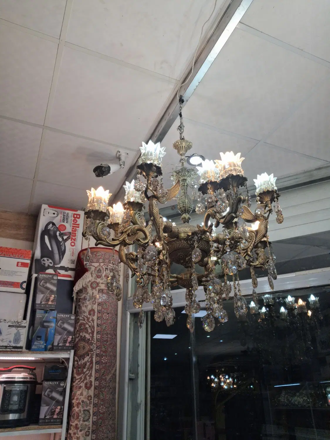 برنز|لوستر و چراغ آویز|زنجان, |دیوار