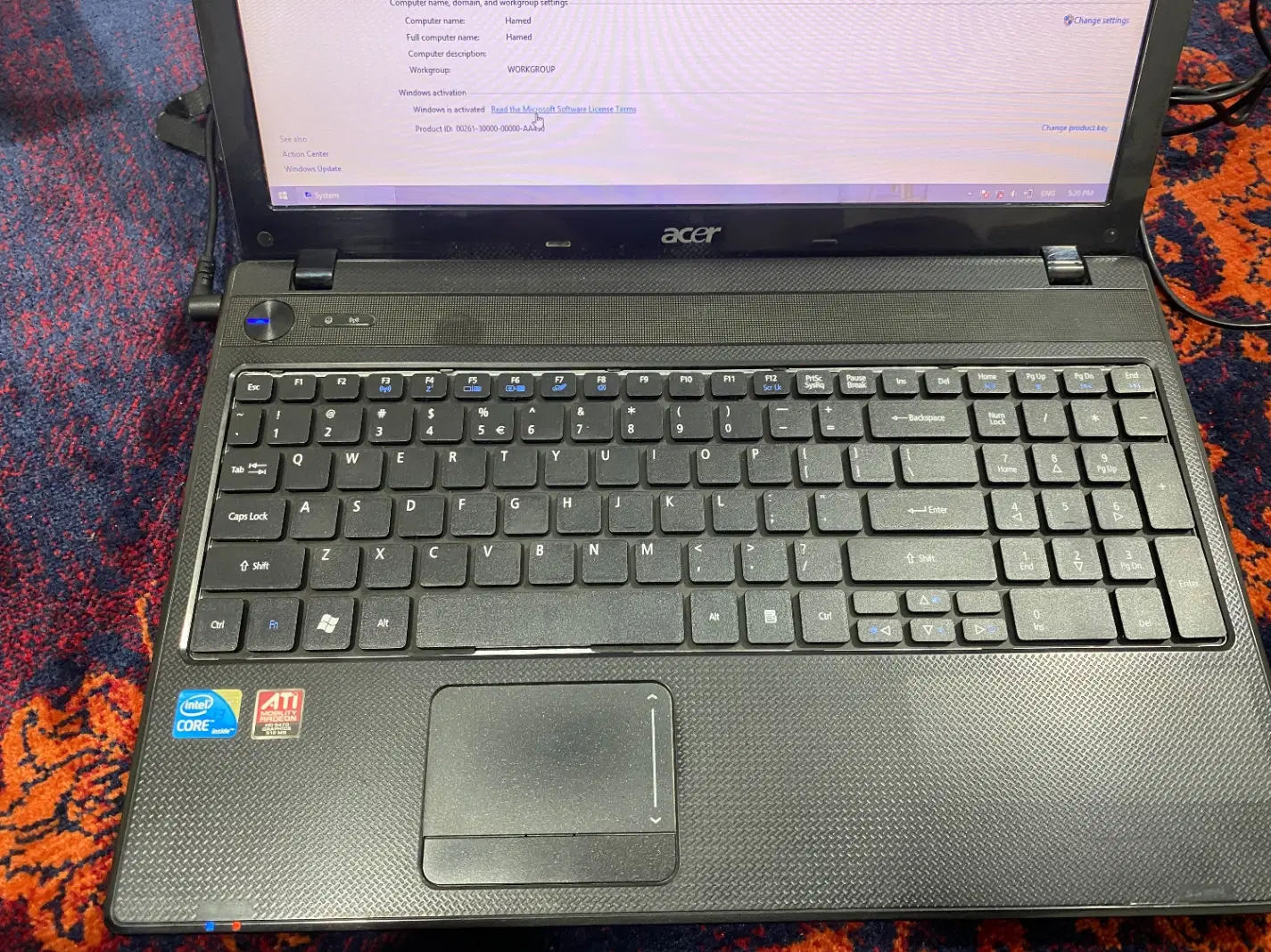 ایسر aspire 5742|رایانه همراه|بجنورد, |دیوار