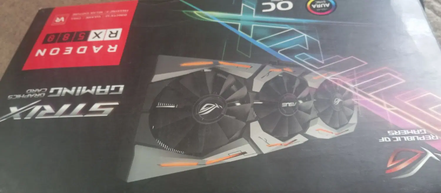 rx 580 8g oc asus rog|قطعات و لوازم جانبی رایانه|اصفهان, خرم|دیوار