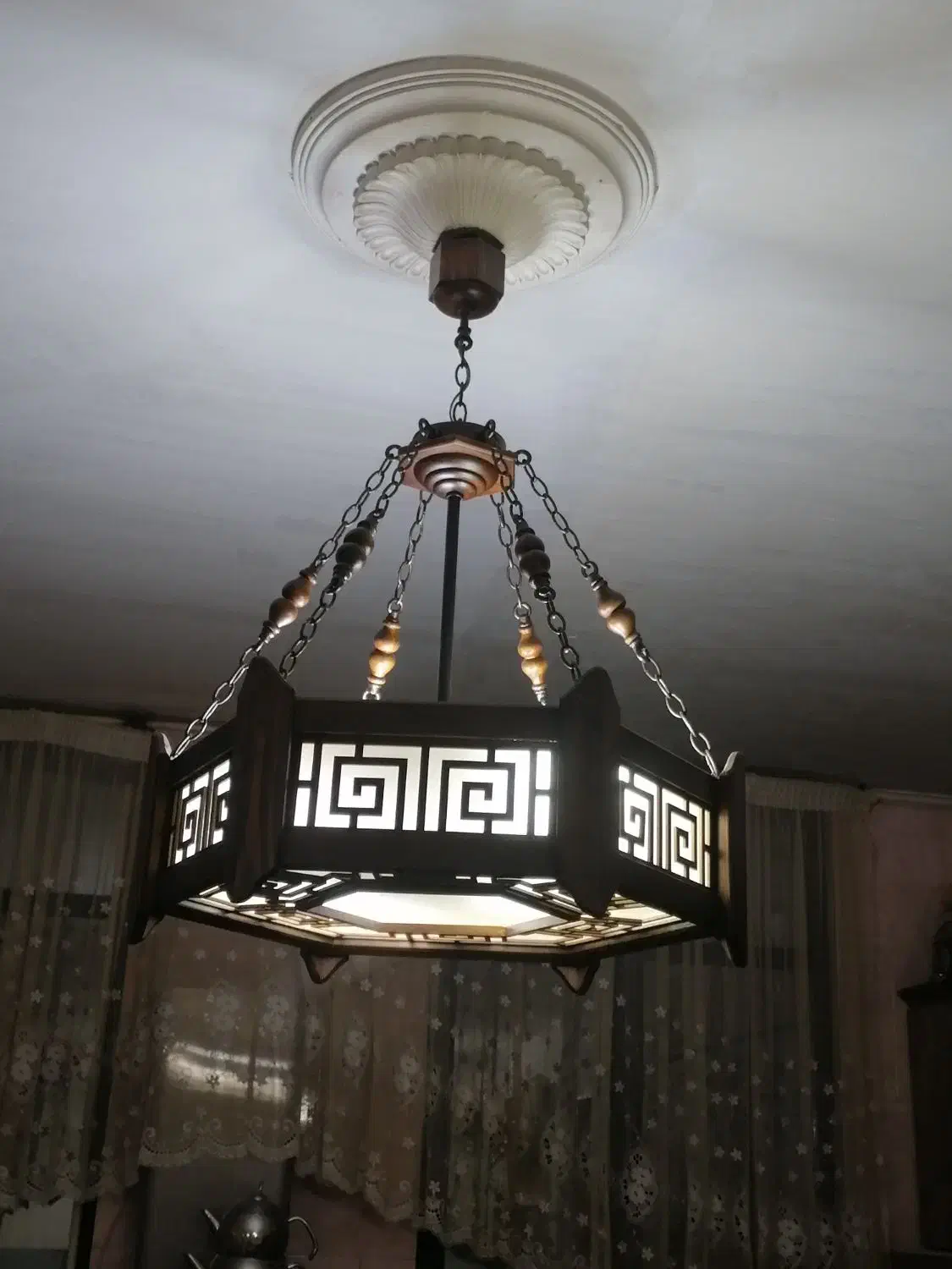 لوستر چوبی|لوستر و چراغ آویز|کرمانشاه, |دیوار