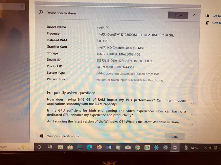 لبتاب nec|رایانه همراه|مشهد, توس (بلوار توس)|دیوار