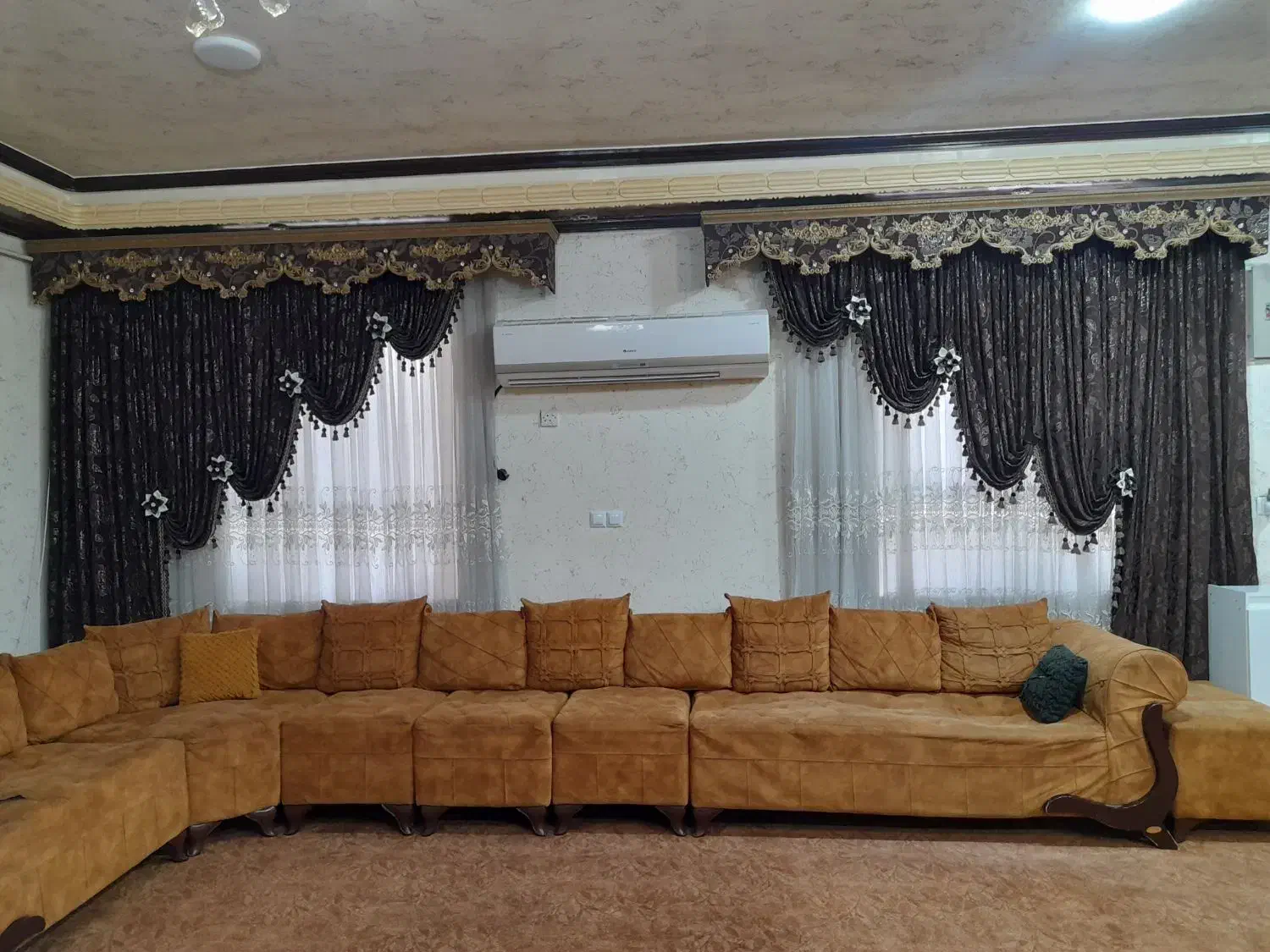 پرده|پرده، رانر، رومیزی|امیدیه, |دیوار