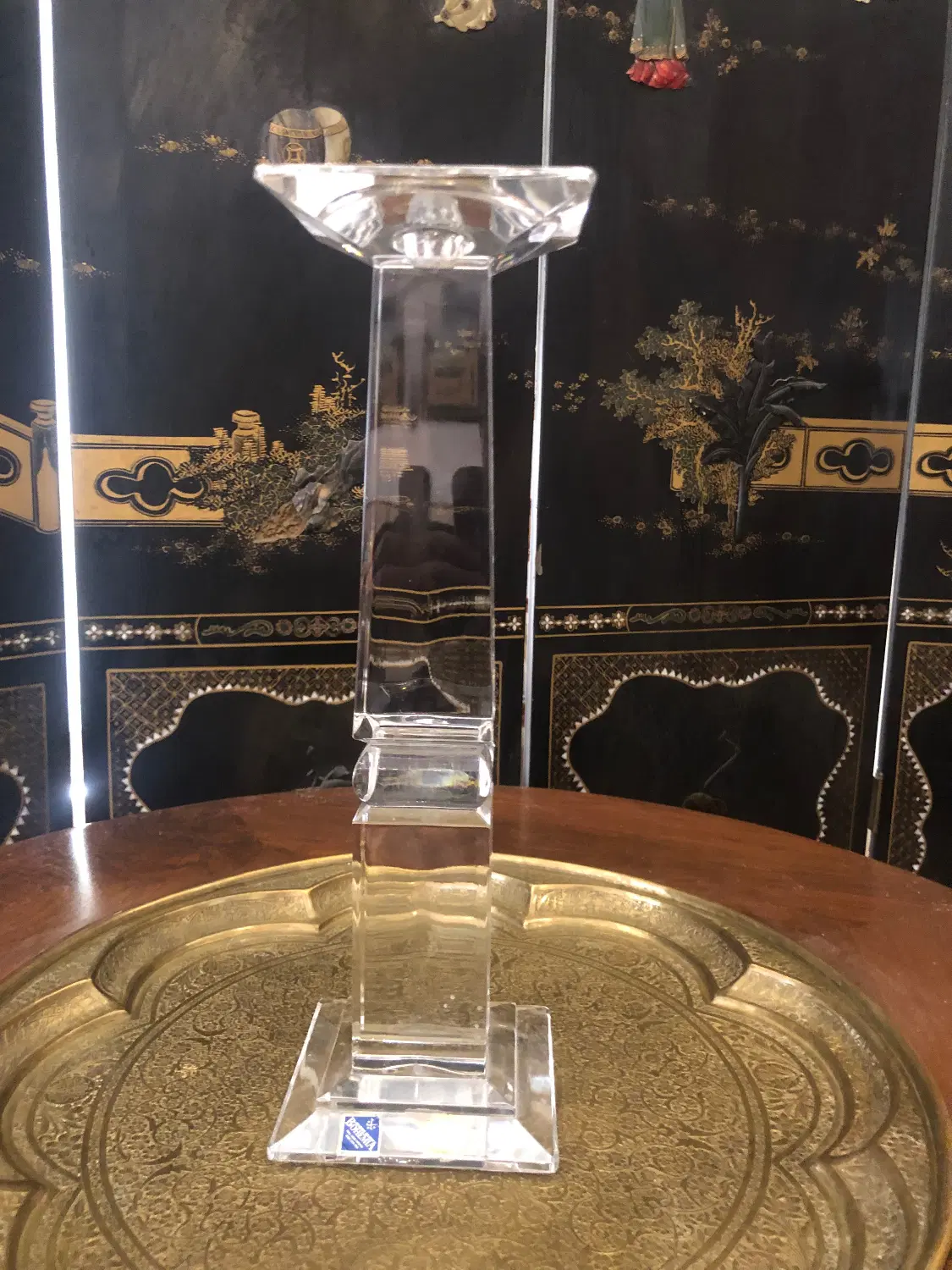 یک عدد شمعدان بلند ناب چک بوهیما|صنایع دستی و سایر لوازم تزئینی|تهران, الهیه|دیوار