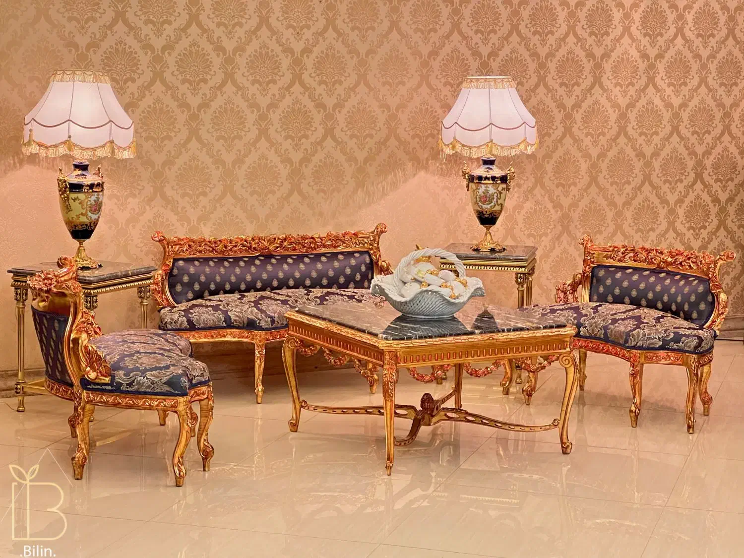 نیم ست پر منبت مدل ایتالیا|مبلمان خانگی و میز عسلی|تهران, پاسداران|دیوار