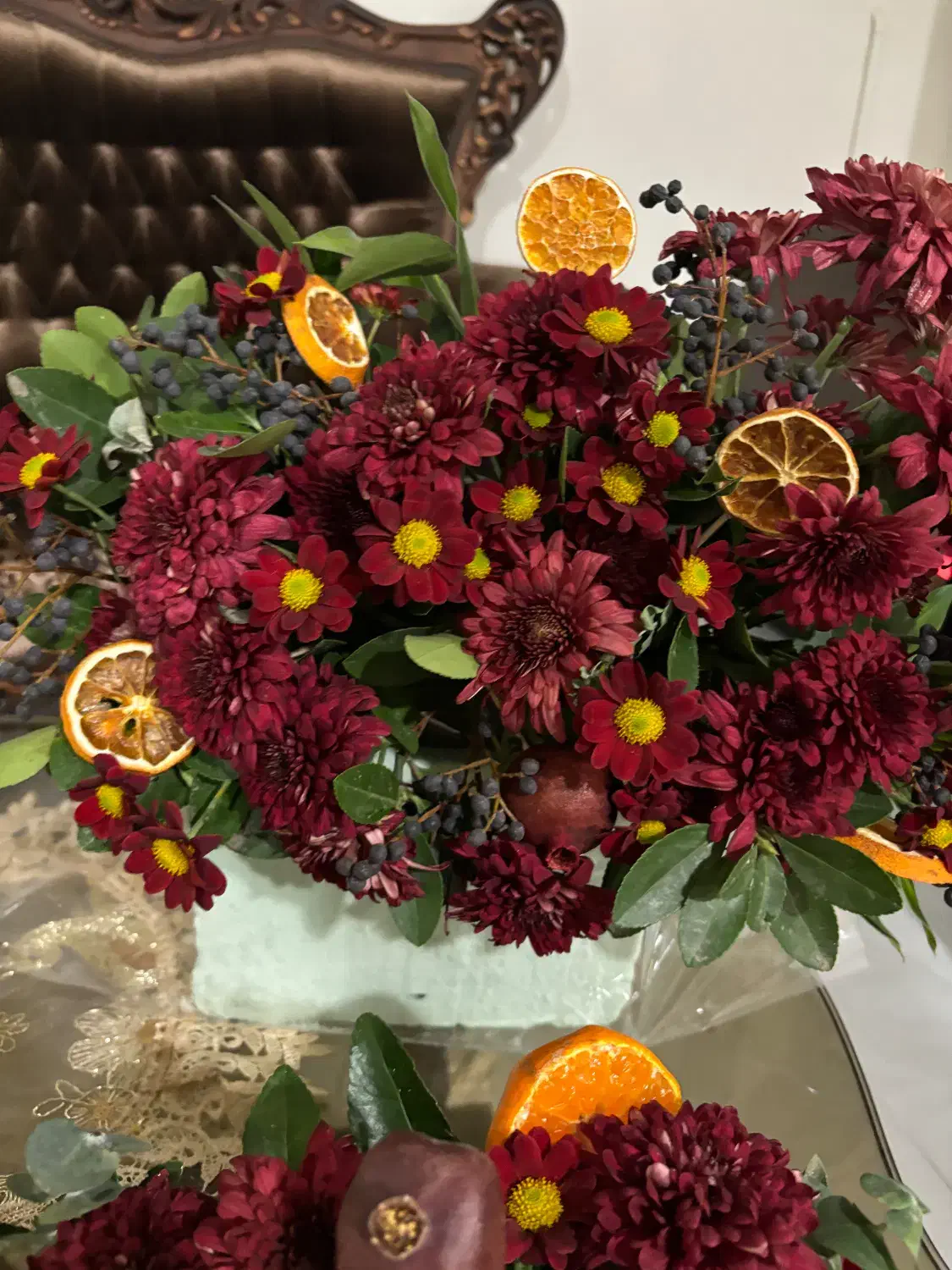 گل آرایی یلدایی|گل و گیاه طبیعی|شهرکرد, |دیوار