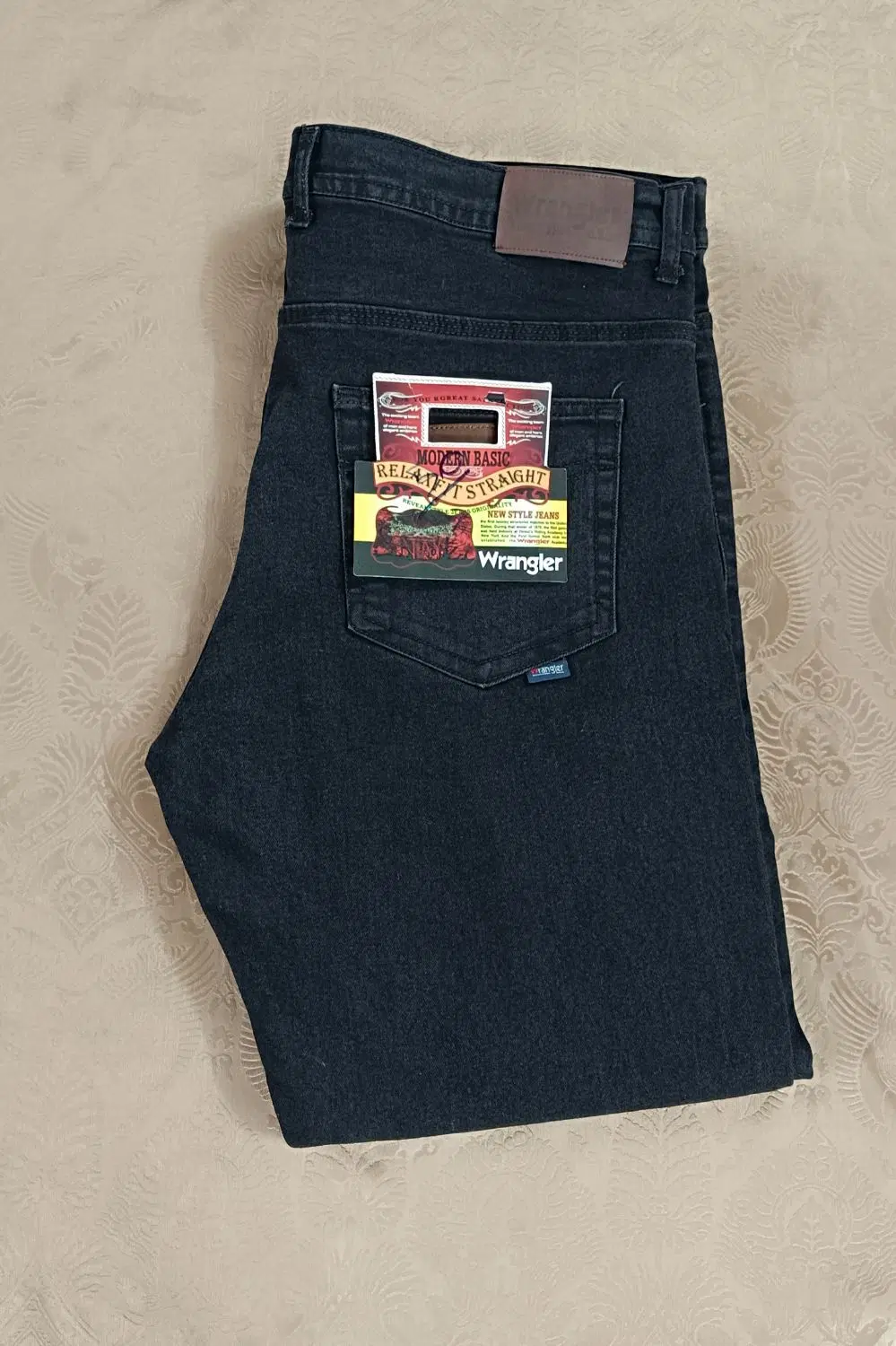 شلوارلی (جین) پنبه رانگلر Wrangler مشکی|لباس|قم, حنیف نژاد|دیوار