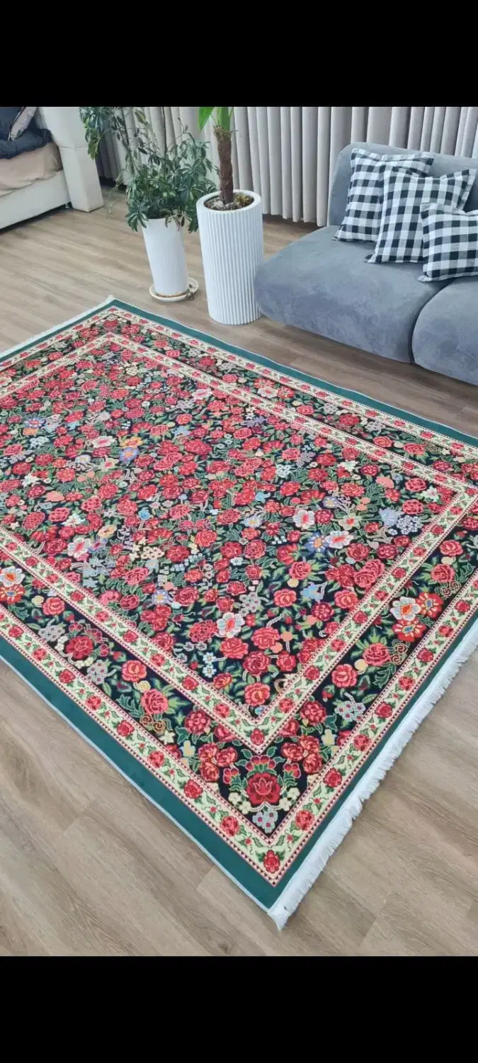فرشینه طرح گل بهاری  ۶ متری کد u120|فرش|رشت, سعدی (تختی)|دیوار