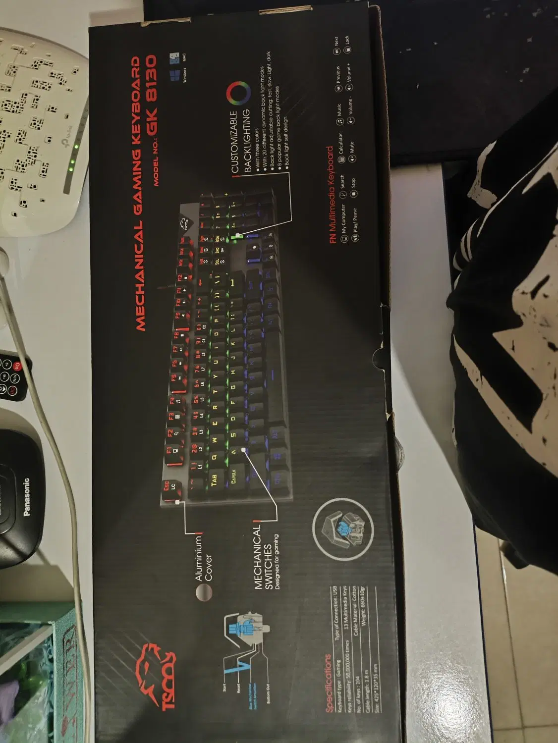 MECHANICAL GAMING KEYBOARD TSCO GK8130|قطعات و لوازم جانبی رایانه|رشت, کوی بیانی|دیوار