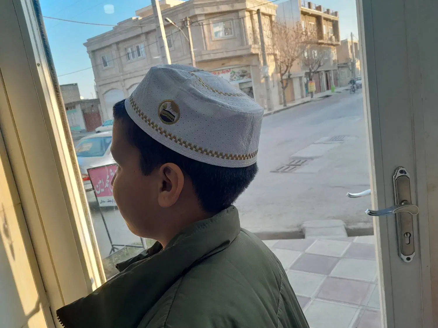 کلاه نماز سفید مردانه کتان بغل کعبه دار|لباس|گنبد کاووس, |دیوار