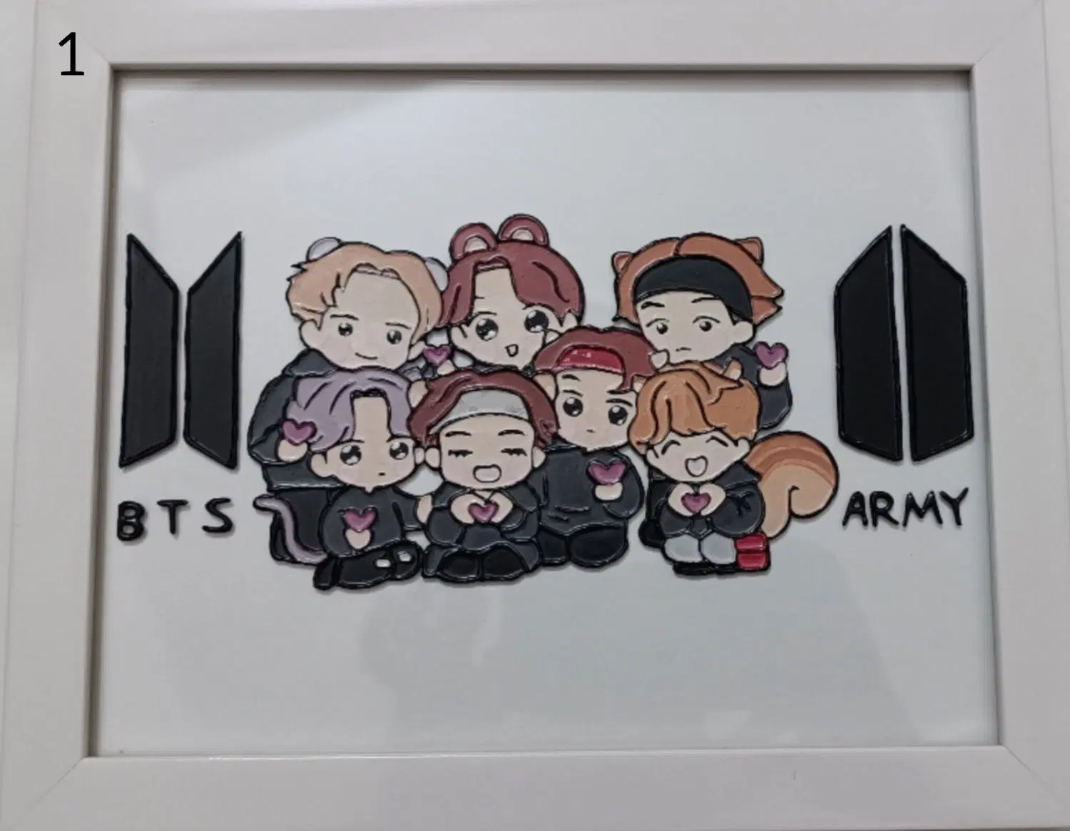 بی‌تی‌اس BTS|تابلو، نقاشی، عکس|قم, حاج خلیل|دیوار