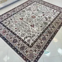 فرش آرشام بژ تمام نخ ۱۲ - ۹ - ۶ متری وزن 40 کیلویی