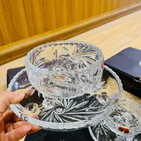 فنجون قندون پارچ لیوان پیشدستی کریستال خورشیدی