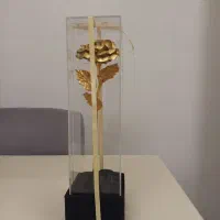 گل رز با روکش طلا