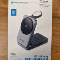 شارژر وایرلس سه کاره پاورولوژی آکبند|لوازم جانبی موبایل و تبلت|تهران, اختیاریه|دیوار