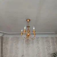 یک جفت لوستر آبکاری طلا