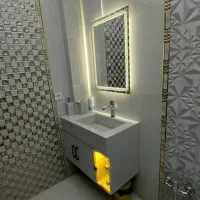 روشویی سرامیکی مدرن مدل دیواری طرح بامبو