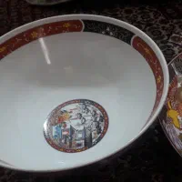 دوعدد کاسه وبشقاب طرح سیمرغ ساخت ژاپن