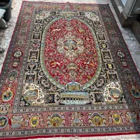 یک جفت قالی ماشینی12متری شسته شده(سالم بدون پارگی)