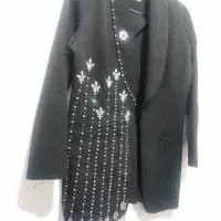 مانتو کار شده سنگ دوزی شده