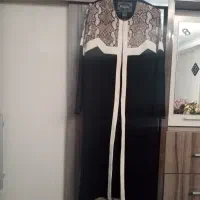 مانتو مجلسی مشکی گاواردین