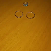 گوشواره و انگشتر برنجی