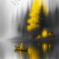 تابلو رنگ روغن ، منظره