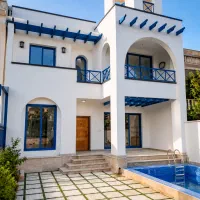 ویلایونانی تریبلکس/4خواب/استخر4فصل/روف گاردن/سندتک