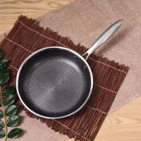 ماهیتابه استیل (کف لیزری)26سانتی