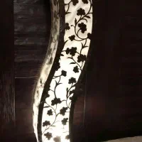 چراغ آباژور چوبی MDF طرح موج