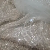 پارچه سنگ دوزی شده همراه ساتن