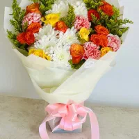 دسته گل باکس گل تاج گل