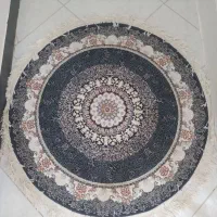 فرش گرد یک در یک سرمه ای