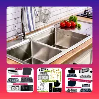 پک ویژه گازتوکار رومیزی هود سینک استیل باکسی Kn765