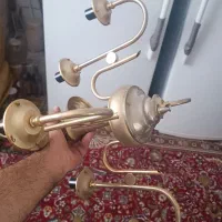 چهار عدد لوستر سالم رنگ ثابت به همراه لاله و آویز