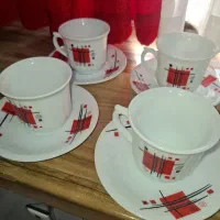 فنجان نعلبکی چینی زرین وآیروپال واستکان چای