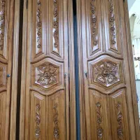 کمد قدیمی منبت هنر دست چوب گردو