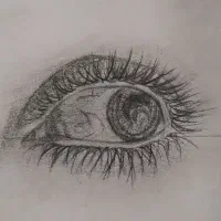 طراحی چهره و چشم، با مداد