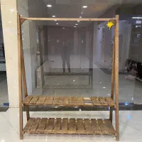 رگال چوبی جالباسی قفسه شلف استند دکور ویترین