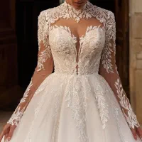 لباس عروس ژورنالی کد ۱۴۵۵ مزون مطهره