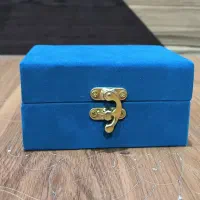 جعبه زعفران کار شده با مخمل جیر