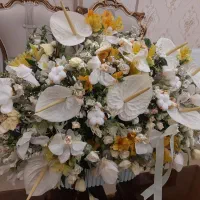 گل طبیعی برای عروسی با گلدان