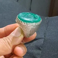 انگشتر یشم نقره عیار ۹۷۵ ۴۰ گرم