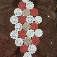 رومیزی طرح گل و آناناس