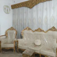 پرده پذیرایی با دستک کرم