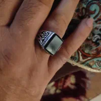 انگشتر نقره عقیق سیاه