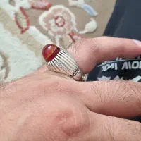 انگشتر عقیق سه پوست