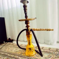 قلیان چوب زرد قدیمی