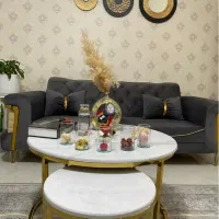 جلومبلی فلزی آبکاری ضد زنگ در حد نو مناسب جهیزیه