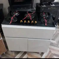 اجاق گازطرح جدید دستگیره مخفی صحفه شیشه استیل کد۲۱