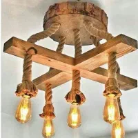 لوستر چوبی شیک